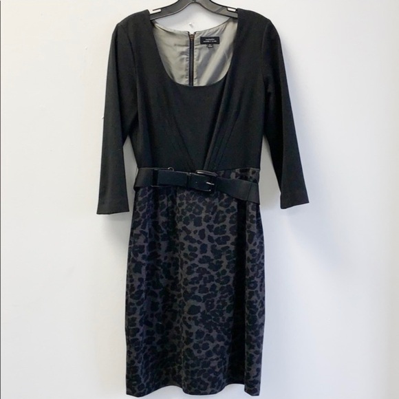 Tahari animal print dress with belt - Picture 1 of 4